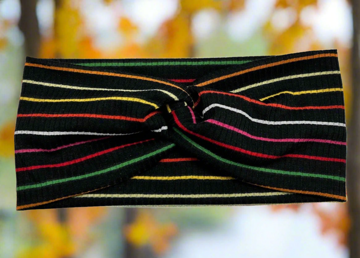 Rainbow Striped Twist Headband
