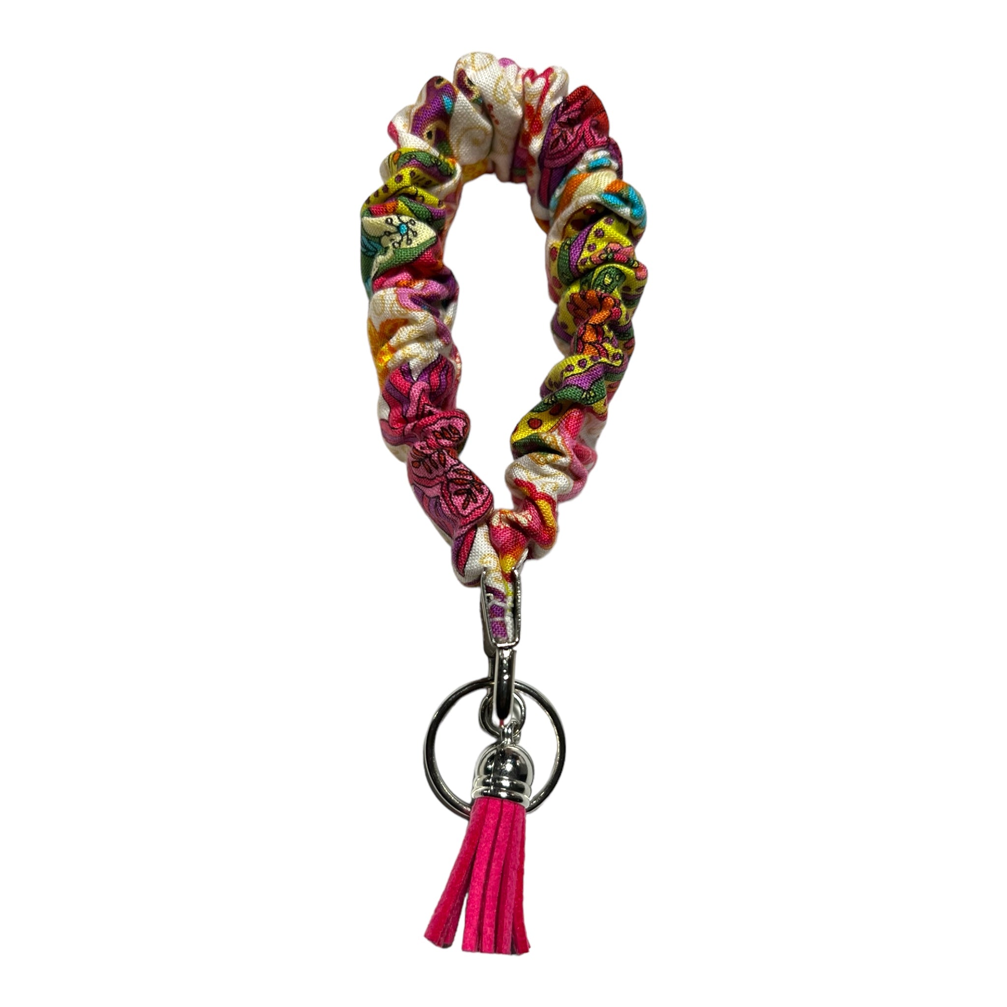 Keychain: Pink Paisley