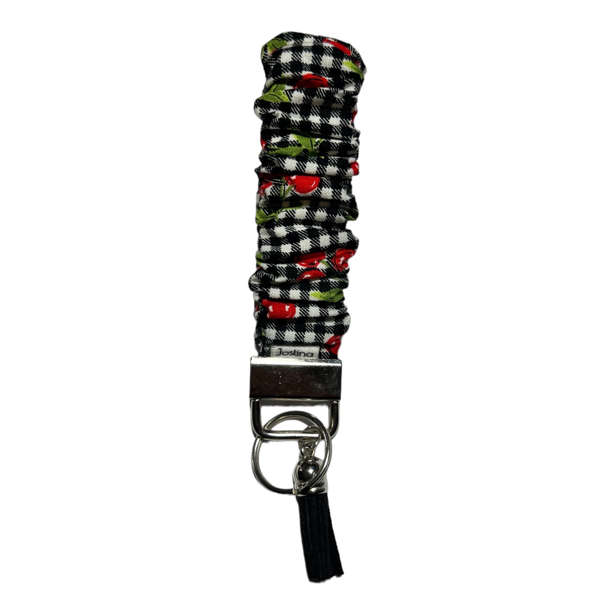 Keychain: Cherries & Checkers